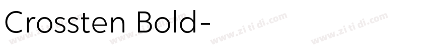 Crossten Bold字体转换